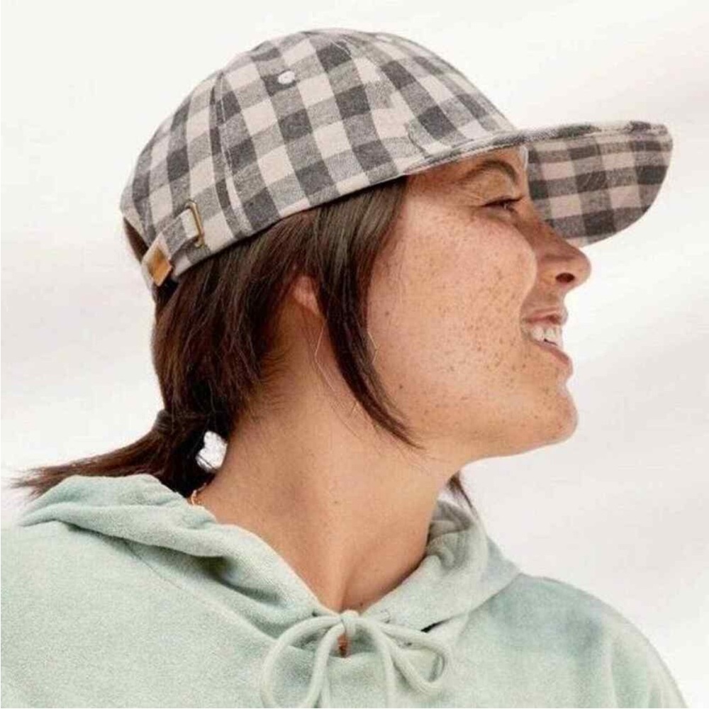 Cocus Pocus Buffalo Check Baseball Cap-Unisex hat in Dark Grey Fabfitfun